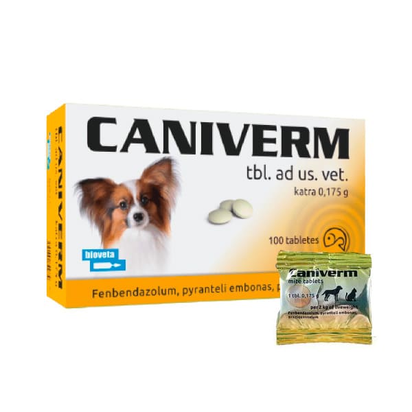 Caniverm attārpošanas tabletes suņiem un kaķiem 0.175 g N1
